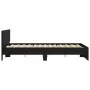 Estructura de cama con cabecero negra 140x200 cm de , Camas y somieres - Ref: Foro24-3207484, Precio: 173,68 €, Descuento: %