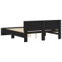 Bed frame with black headboard 140x200 cm by , Beds and slatted bases - Ref: Foro24-3207484, Price: 176,87 €, Discount: %