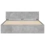 Estructura de cama con cabecero gris hormigón 140x200 cm de , Camas y somieres - Ref: Foro24-3207486, Precio: 184,25 €, Descu...
