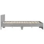 Concrete gray bed frame with headboard 140x200 cm by , Beds and slatted bases - Ref: Foro24-3207486, Price: 184,27 €, Discoun...