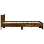 Bed frame with smoked oak headboard 140x190 cm by , Beds and slatted bases - Ref: Foro24-3207501, Price: 152,71 €, Discount: %