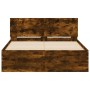 Bettgestell mit Kopfteil aus Räuchereiche 120x190 cm von , Betten und Lattenroste - Ref: Foro24-3207515, Preis: 149,77 €, Rab...