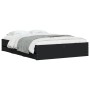 Black engineered wood bed with drawers 120x190 cm by , Beds and slatted bases - Ref: Foro24-3207316, Price: 202,82 €, Discoun...