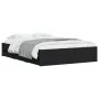 Schwarzes Holzwerkstoffbett mit Schubladen 120x190 cm von , Betten und Lattenroste - Ref: Foro24-3207316, Preis: 199,43 €, Ra...