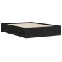 Schwarzes Holzwerkstoffbett mit Schubladen 120x190 cm von , Betten und Lattenroste - Ref: Foro24-3207316, Preis: 199,43 €, Ra...