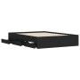 Black engineered wood bed with drawers 120x190 cm by , Beds and slatted bases - Ref: Foro24-3207316, Price: 202,82 €, Discoun...