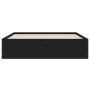 Black engineered wood bed with drawers 120x190 cm by , Beds and slatted bases - Ref: Foro24-3207316, Price: 202,82 €, Discoun...