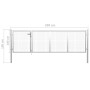 Puerta de jardín de acero plateado 350x100 cm de vidaXL, Puertas de jardín - Ref: Foro24-144341, Precio: 392,23 €, Descuento: %