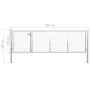 Silbernes Gartentor aus Stahl, 350 x 100 cm von vidaXL, Gartentore - Ref: Foro24-144341, Preis: 383,26 €, Rabatt: %