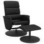 Recliner chair with footrest in black synthetic leather by , Armchairs - Ref: Foro24-356722, Price: 174,69 €, Discount: %