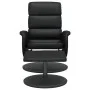 Sillón reclinable con reposapiés cuero sintético negro de , Sillones - Ref: Foro24-356722, Precio: 172,35 €, Descuento: %