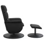 Recliner chair with footrest in black synthetic leather by , Armchairs - Ref: Foro24-356722, Price: 172,36 €, Discount: %