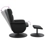Recliner chair with footrest in black synthetic leather by , Armchairs - Ref: Foro24-356722, Price: 174,69 €, Discount: %