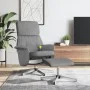 Recliner massage chair with footrest light gray fabric by , Armchairs - Ref: Foro24-356678, Price: 120,96 €, Discount: %