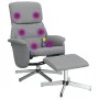 Recliner massage chair with footrest light gray fabric by , Armchairs - Ref: Foro24-356678, Price: 120,96 €, Discount: %