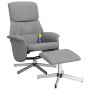 Relax-Massagesessel mit Fußstütze aus hellgrauem Stoff von , Sessel - Ref: Foro24-356678, Preis: 143,70 €, Rabatt: %