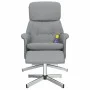 Recliner massage chair with footrest light gray fabric by , Armchairs - Ref: Foro24-356678, Price: 120,96 €, Discount: %