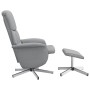 Recliner massage chair with footrest light gray fabric by , Armchairs - Ref: Foro24-356678, Price: 143,70 €, Discount: %