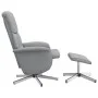 Relax-Massagesessel mit Fußstütze aus hellgrauem Stoff von , Sessel - Ref: Foro24-356678, Preis: 120,96 €, Rabatt: %