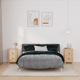 Nachttische 2 Stück aus massivem Kiefernholz 40x35x61,5 cm von vidaXL, Nachttische - Ref: Foro24-820947, Preis: 92,67 €, Raba...