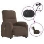Sillón masaje eléctrico reclinable elevable tela marrón de , Sillones - Ref: Foro24-3204949, Precio: 366,78 €, Descuento: %