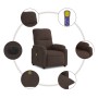 Electric Massage Recliner Brown Microfiber Fabric by , Armchairs - Ref: Foro24-3204921, Price: 280,50 €, Discount: %