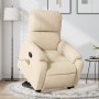 Sillón reclinable de masaje elevable tela de microfibra crema de , Sillones - Ref: Foro24-3204940, Precio: 318,73 €, Descuent...