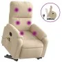 Liftable Massage Recliner Cream Microfiber Fabric by , Armchairs - Ref: Foro24-3204940, Price: 334,18 €, Discount: %