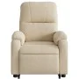 Liftable Massage Recliner Cream Microfiber Fabric by , Armchairs - Ref: Foro24-3204940, Price: 334,18 €, Discount: %