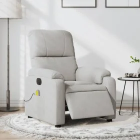 Elektrischer Massagesessel aus hellgrauem Mikrofaserstoff von , Sessel - Ref: Foro24-3204923, Preis: 280,48 €, Rabatt: %