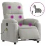Sillón reclinable masaje eléctrico tela microfibra gris claro de , Sillones - Ref: Foro24-3204923, Precio: 273,01 €, Descuent...