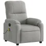Sillón reclinable masaje eléctrico tela microfibra gris claro de , Sillones - Ref: Foro24-3204923, Precio: 273,01 €, Descuent...
