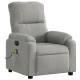 Sillón reclinable masaje eléctrico tela microfibra gris claro de , Sillones - Ref: Foro24-3204923, Precio: 291,92 €, Descuent...