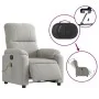 Sillón reclinable masaje eléctrico tela microfibra gris claro de , Sillones - Ref: Foro24-3204923, Precio: 273,01 €, Descuent...