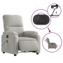 Sillón reclinable masaje eléctrico tela microfibra gris claro de , Sillones - Ref: Foro24-3204923, Precio: 291,92 €, Descuent...