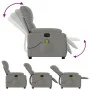 Sillón reclinable masaje eléctrico tela microfibra gris claro de , Sillones - Ref: Foro24-3204923, Precio: 273,01 €, Descuent...