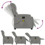 Sillón reclinable masaje eléctrico tela microfibra gris claro de , Sillones - Ref: Foro24-3204923, Precio: 291,92 €, Descuent...