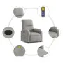 Sillón reclinable masaje eléctrico tela microfibra gris claro de , Sillones - Ref: Foro24-3204923, Precio: 273,01 €, Descuent...