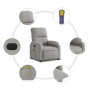 Sillón reclinable masaje eléctrico tela microfibra gris claro de , Sillones - Ref: Foro24-3204923, Precio: 291,92 €, Descuent...