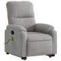 Liftable massage recliner light gray microfiber fabric by , Armchairs - Ref: Foro24-3204937, Price: 315,57 €, Discount: %