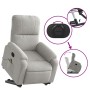 Liftable massage recliner light gray microfiber fabric by , Armchairs - Ref: Foro24-3204937, Price: 312,28 €, Discount: %