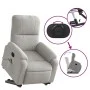 Liftable massage recliner light gray microfiber fabric by , Armchairs - Ref: Foro24-3204937, Price: 315,57 €, Discount: %