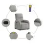 Liftable massage recliner light gray microfiber fabric by , Armchairs - Ref: Foro24-3204937, Price: 315,57 €, Discount: %