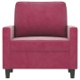 Roter Samtsessel 60 cm von , Sofas - Ref: Foro24-359183, Preis: 140,15 €, Rabatt: %