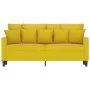 2-seater yellow velvet sofa 140 cm by , Sofas - Ref: Foro24-359309, Price: 199,38 €, Discount: %