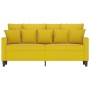 2-Sitzer-Sofa aus gelbem Samt, 140 cm von , Sofas - Ref: Foro24-359309, Preis: 207,22 €, Rabatt: %