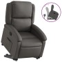 Sillón reclinable elevable cuero auténtico gris de , Sillones - Ref: Foro24-3204265, Precio: 371,19 €, Descuento: %
