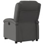 Sillón reclinable elevable cuero auténtico gris de , Sillones - Ref: Foro24-3204265, Precio: 371,19 €, Descuento: %