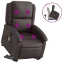 Dark Brown Genuine Leather Liftable Massage Recliner by , Armchairs - Ref: Foro24-3204267, Price: 413,64 €, Discount: %