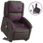 Dunkelbrauner, anhebbarer Massagesessel aus echtem Leder von , Sessel - Ref: Foro24-3204267, Preis: 429,39 €, Rabatt: %